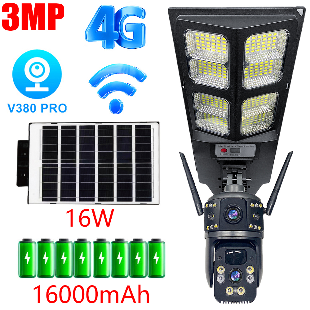 Home Security No Wifi Needed - 3MP 4G Dual Lens Camera Security