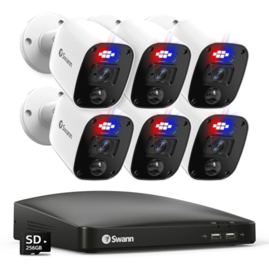 Home Security Camera System - Home Security Camera System: 6-cam H.265