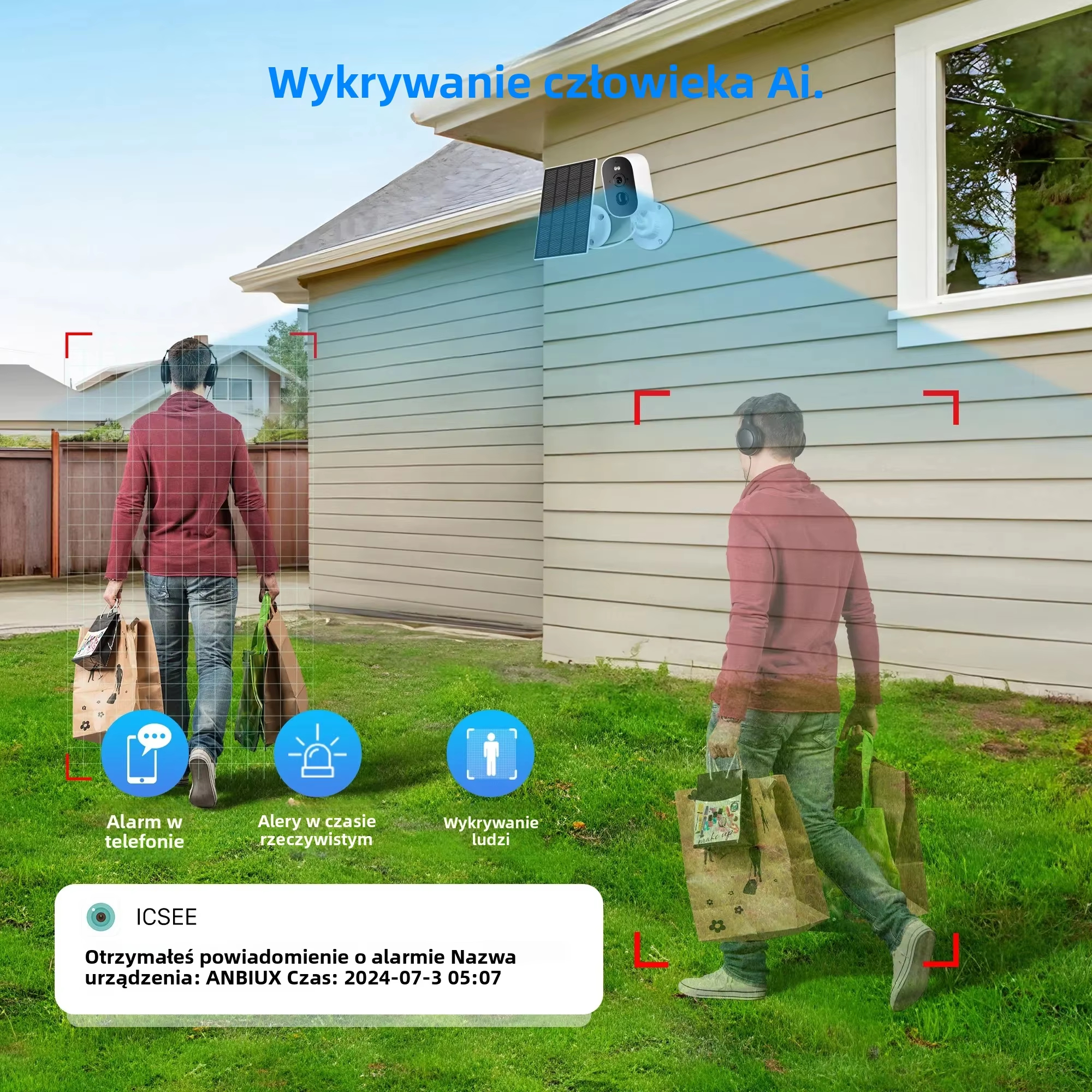 5MP WiFi Solar Security Camera - Home Security Wireless Cameras ulasan dan harga