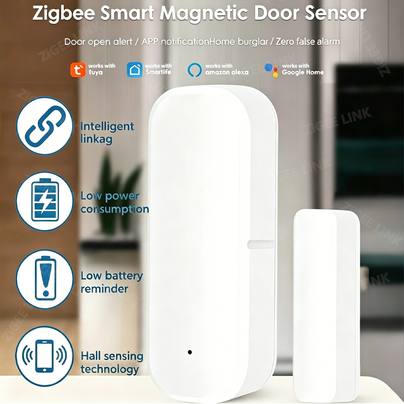 Door Window Sensor ZigBee Door - Home Security Equipment ulasan dan harga