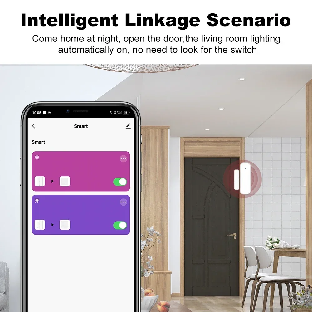 Door Window Sensor ZigBee Door - Home Security Equipment ulasan dan harga