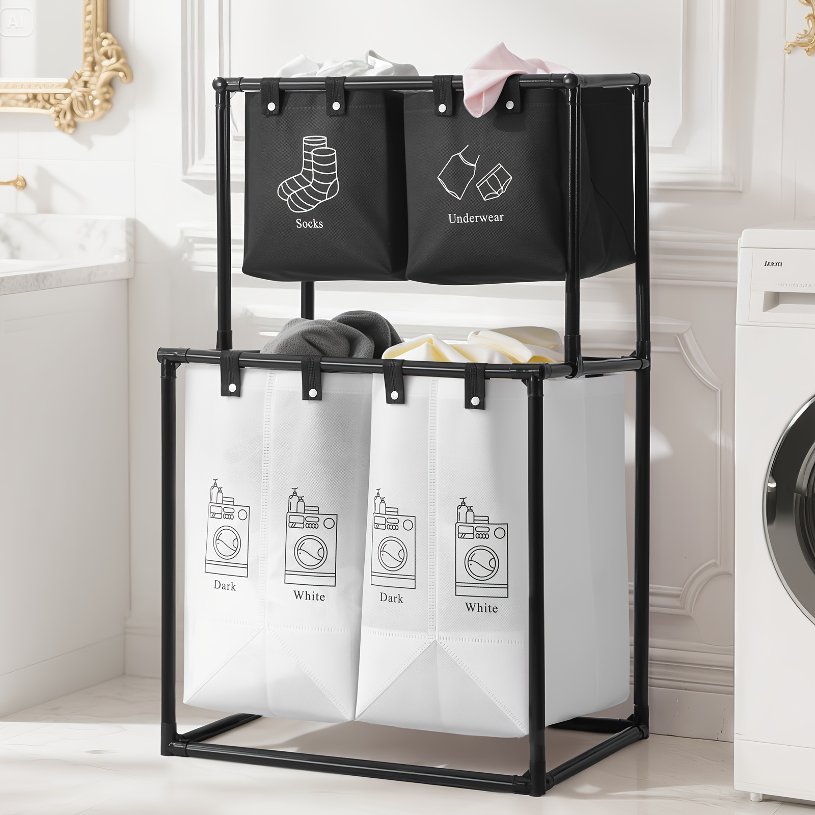 us2 Compartment Laundry Hamper - Home Security United Kingdom ulasan dan harga