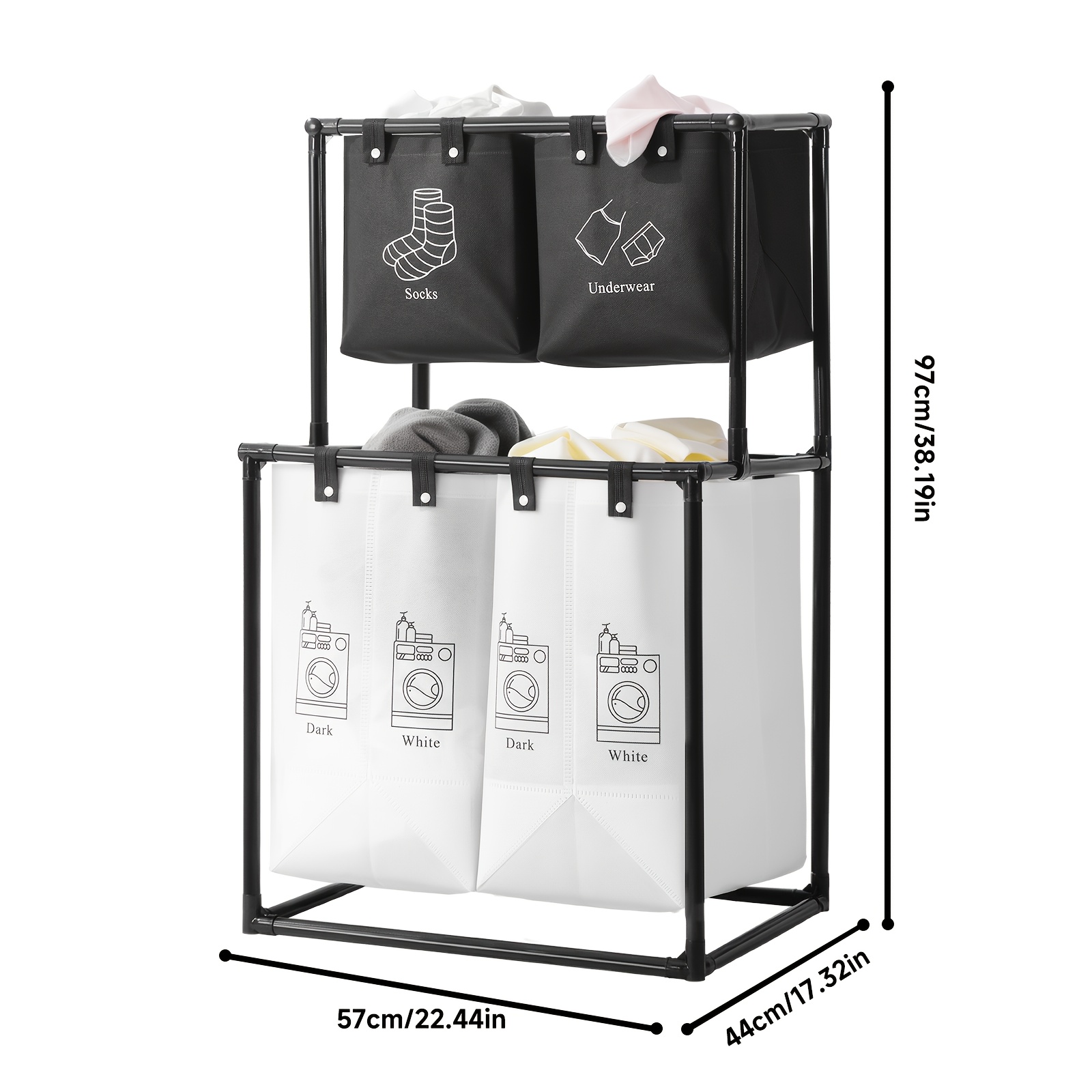 us2 Compartment Laundry Hamper - Home Security United Kingdom ulasan dan harga