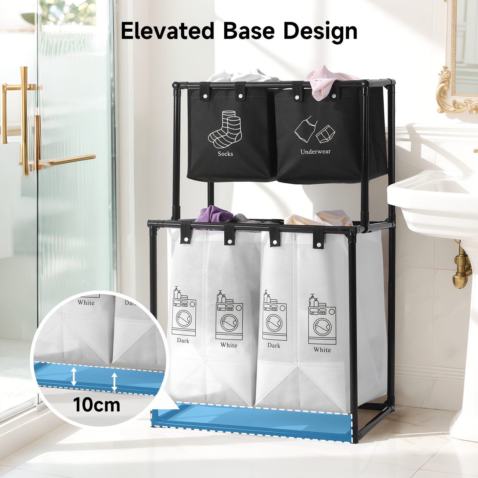 us2 Compartment Laundry Hamper - Home Security United Kingdom ulasan dan harga