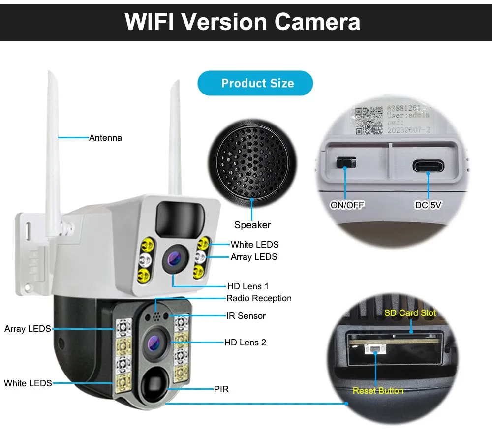 4K 8MP Wireless Solar Camera 4 - Home Security Outdoor Camera System ulasan dan harga