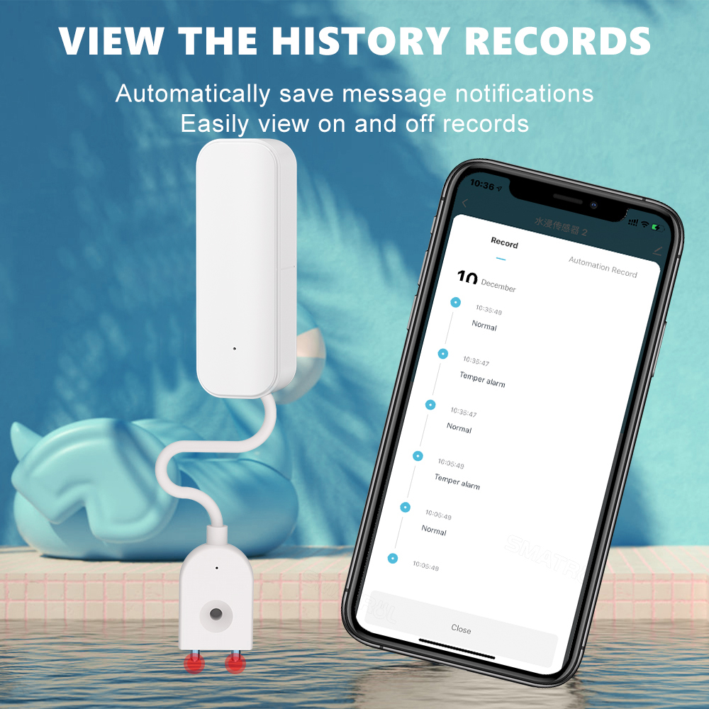 WiFi/Zigbee Water Sensor Tuya  - Home Security Equipment ulasan dan harga