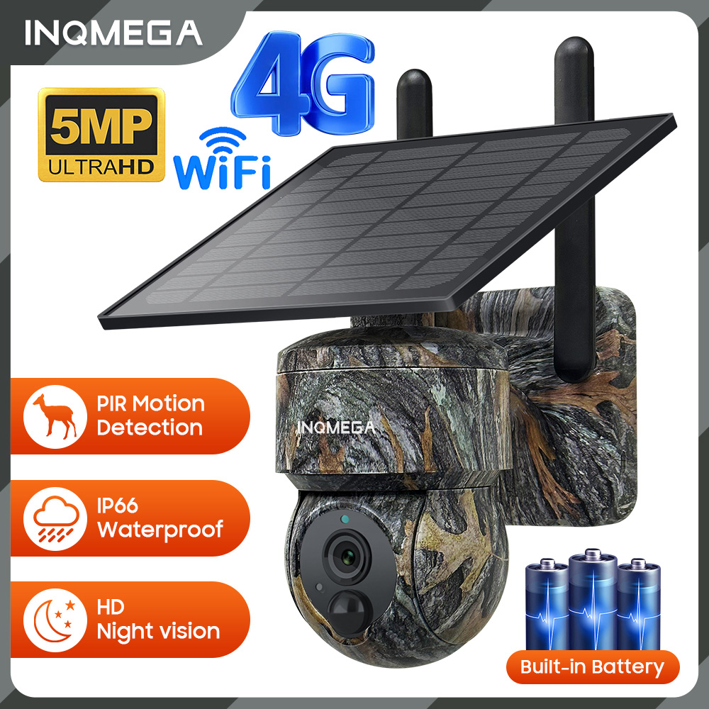 INQMEGA 5MP 4G / WIFI Solar Wi - Home Security Outdoor Camera System ulasan dan harga
