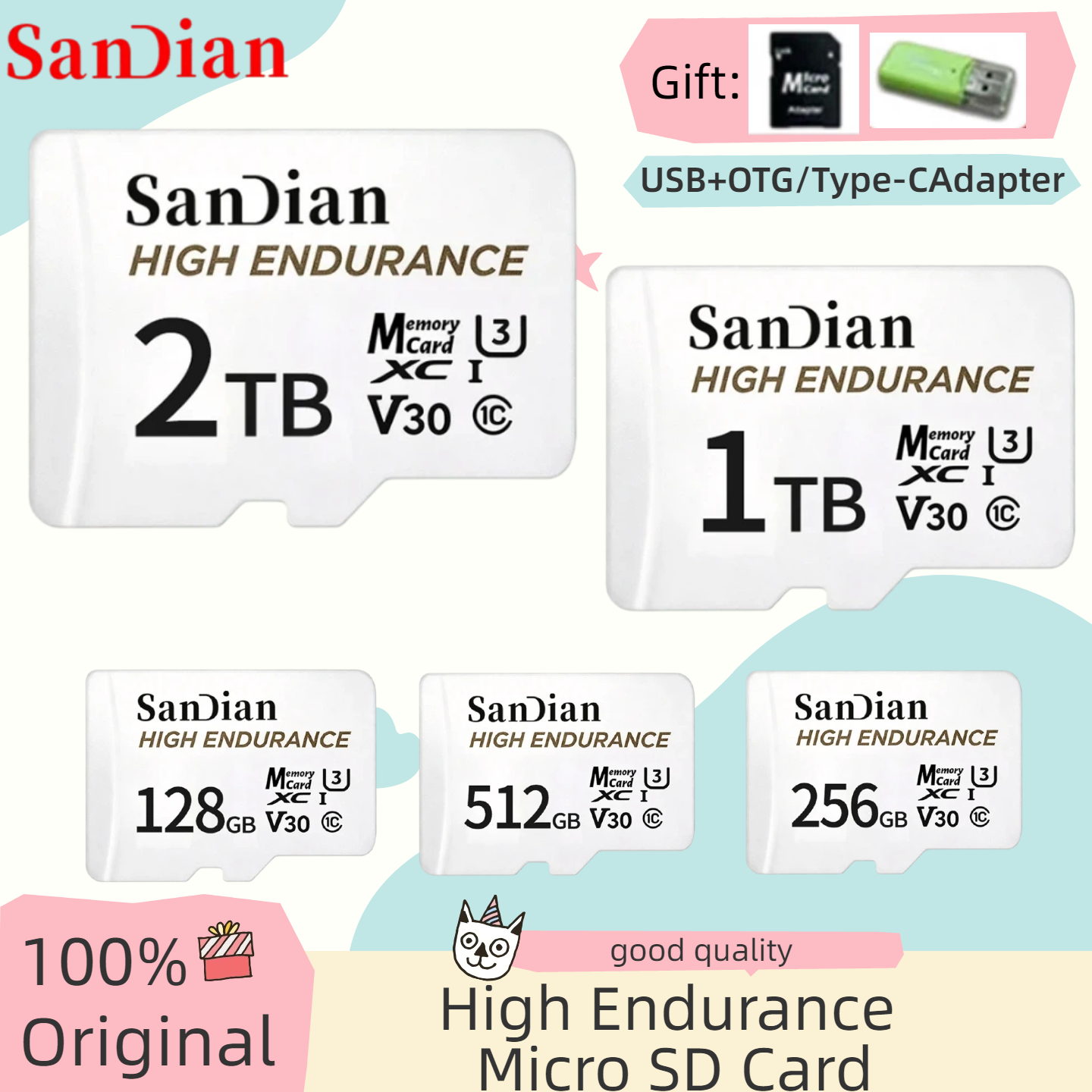 2026 New 128GB Micro TF SD Car - Drone Security Home ulasan dan harga