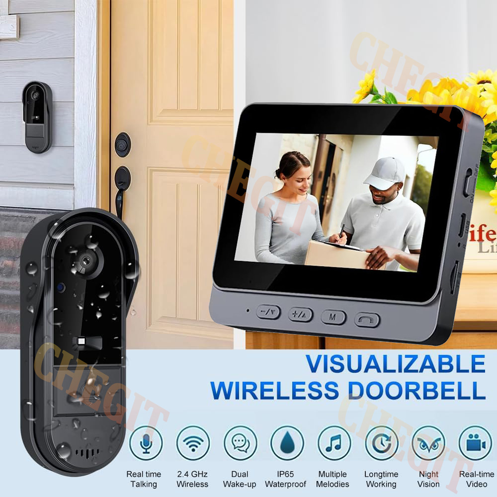 Wireless Wifi Doorbell Camera  - Home Security No Wifi Needed ulasan dan harga