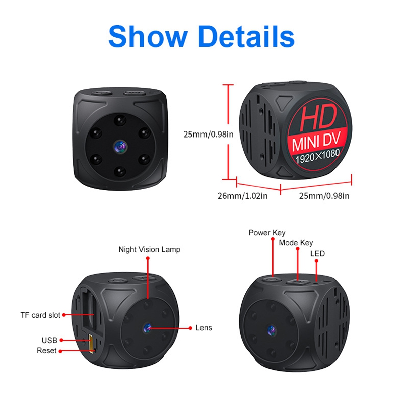Mini HD Camera 1080p Portable  - Home Security Recorder ulasan dan harga