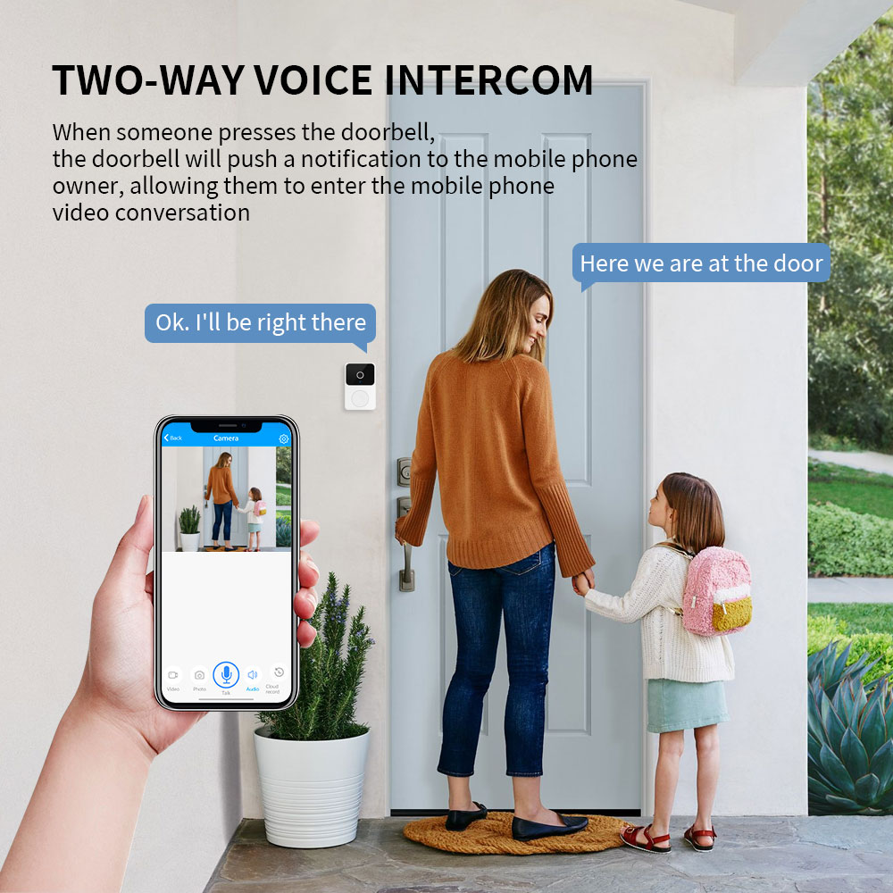 H5 Wireless Smart Video Doorbe - Home Security No Wifi Needed ulasan dan harga