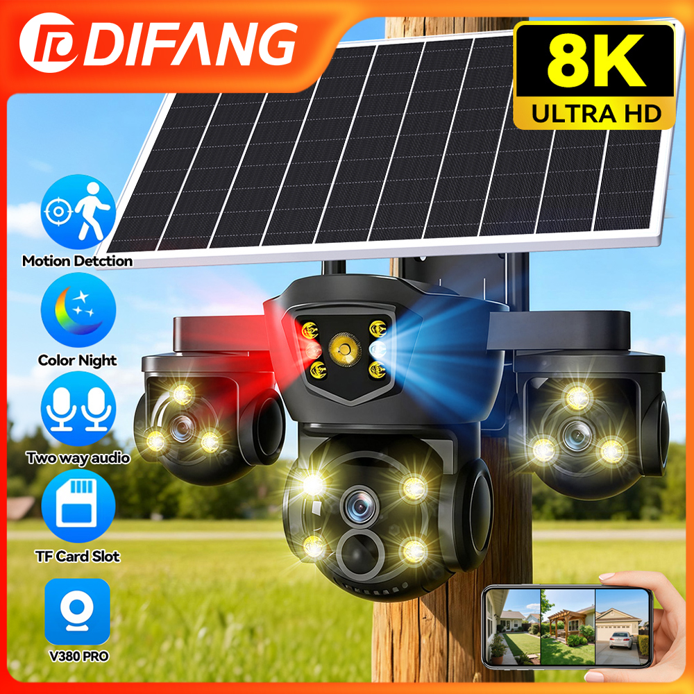 V380 Pro New 20MP WIFI Solar C - Home Security Outdoor Camera System ulasan dan harga