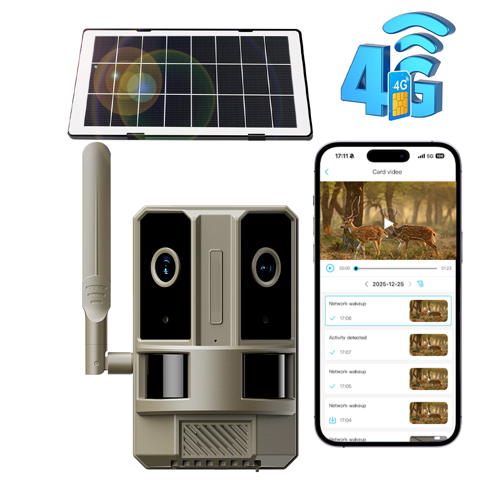 EU 4G LTE Cellular Dual-Lens D - Home Security Game ulasan dan harga