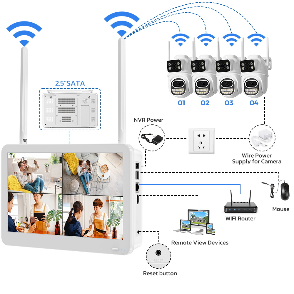 Wireless CCTV System WiFi Came - Home Security Camera System ulasan dan harga