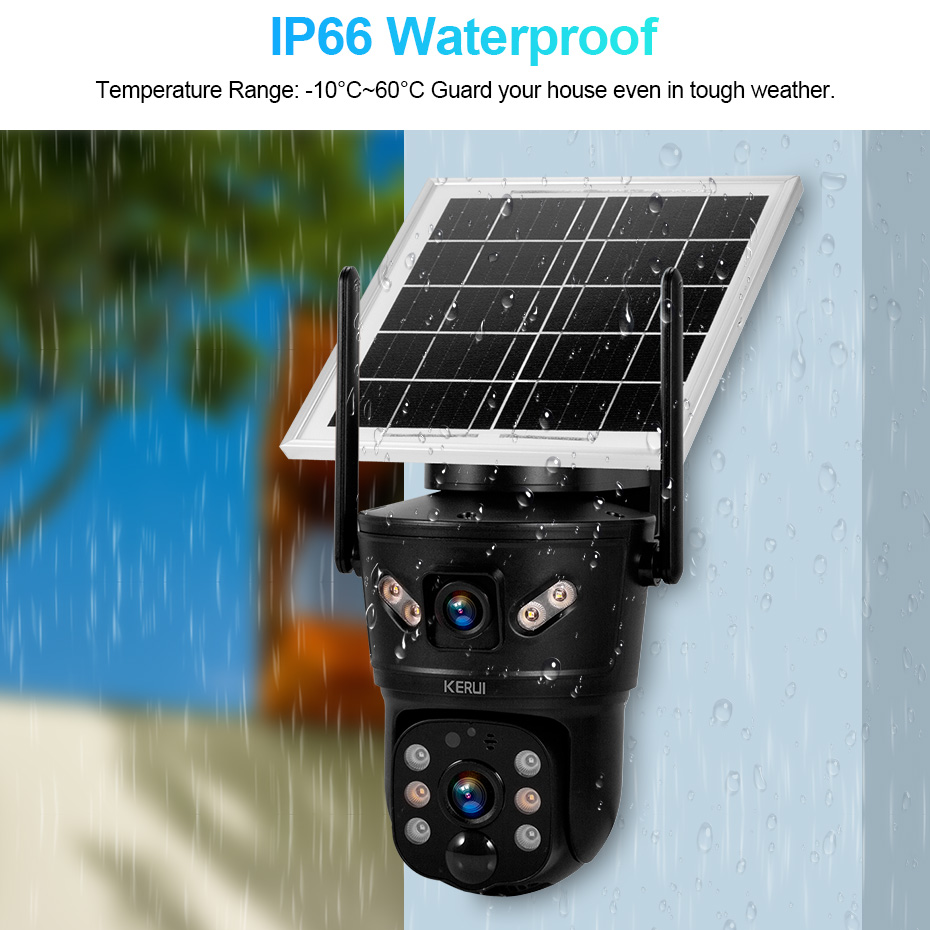 KERUI Outdoor 6MP Solar Camera - Home Security Recorder ulasan dan harga