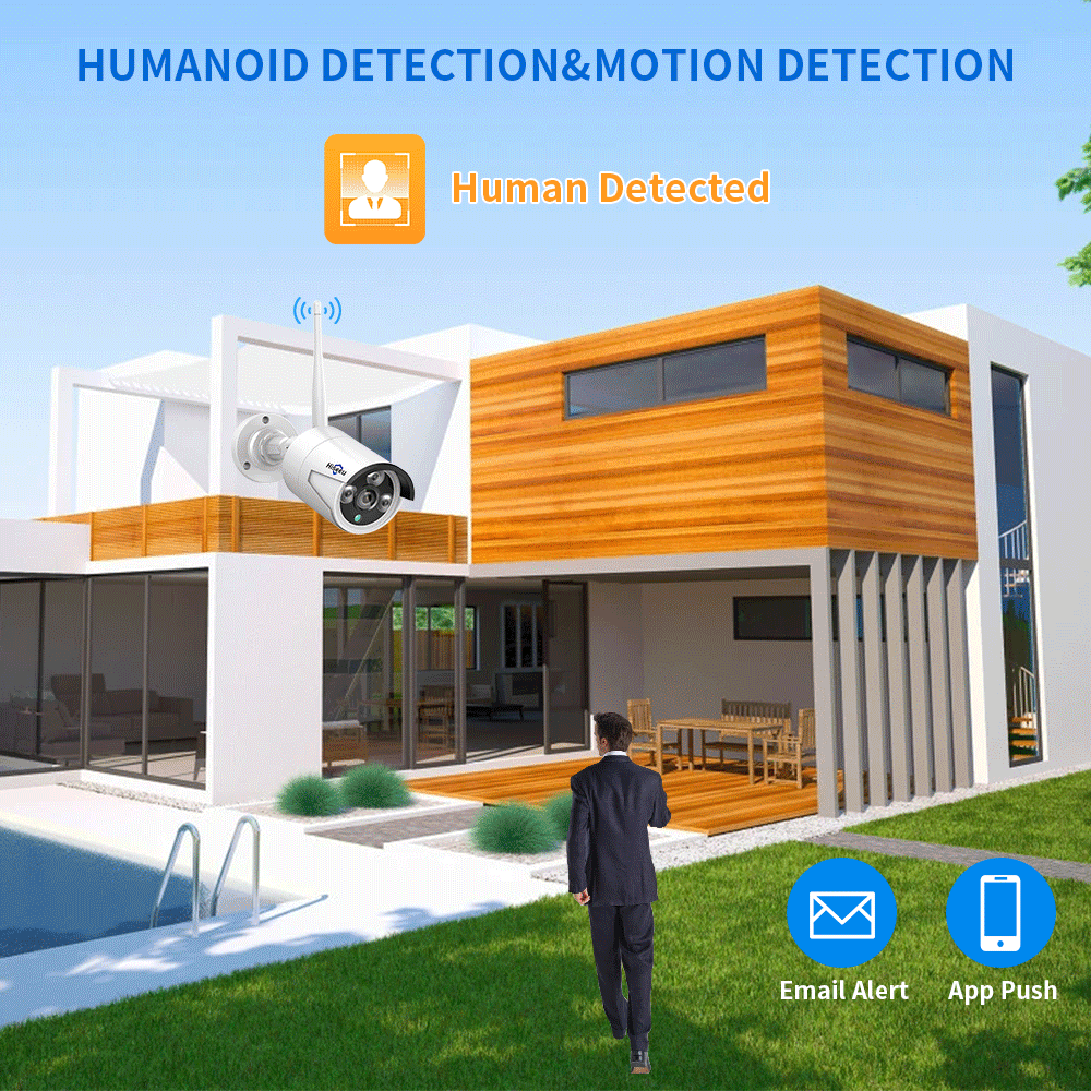 Hiseeu 3/5/8MP WiFi CCTV Camer - Home Security Camera System ulasan dan harga
