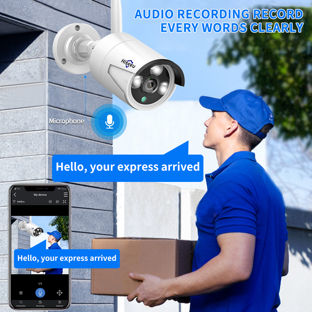 Hiseeu 3/5/8MP WiFi CCTV Camer - Home Security Camera System ulasan dan harga