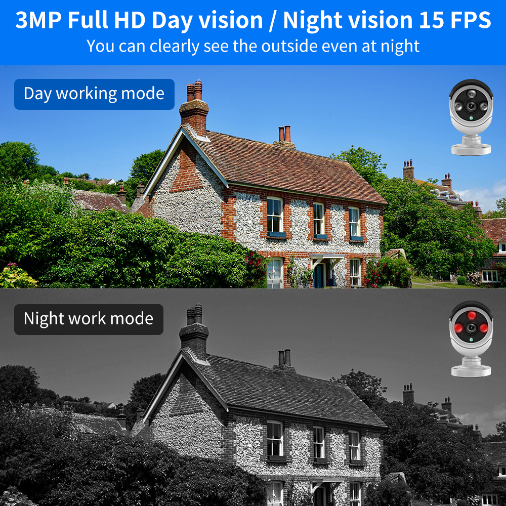Hiseeu 3/5/8MP WiFi CCTV Camer - Home Security Camera System ulasan dan harga