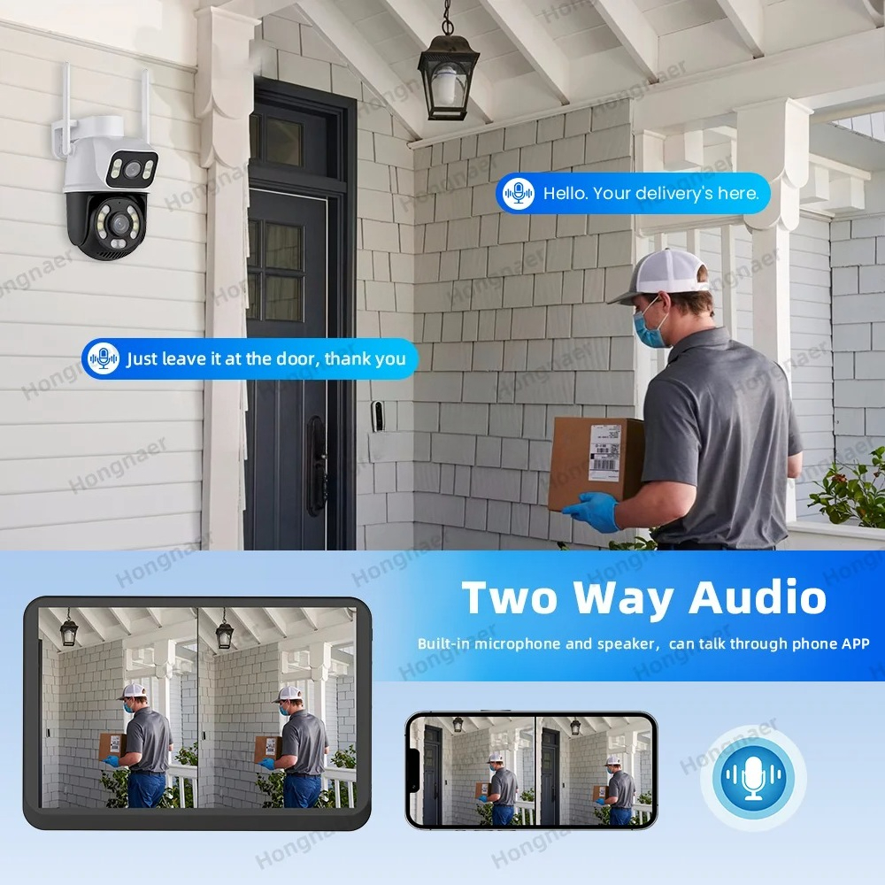 Hongnaer 6MP 4CH Dual Lens Hom - Home Security Wireless Cameras ulasan dan harga