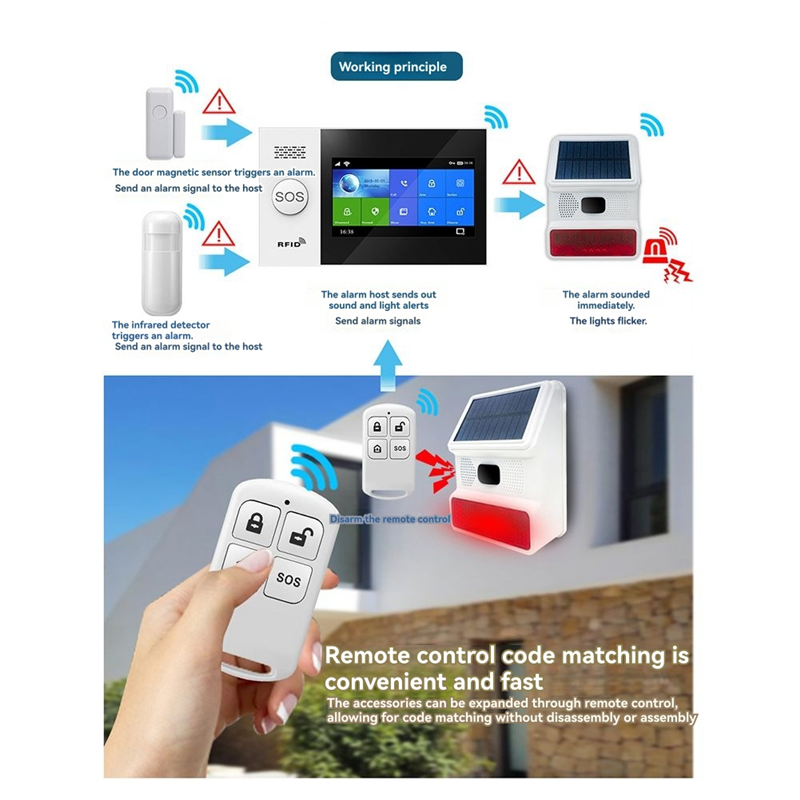 N93R Solar Power Wireless Sire - Home Security Equipment ulasan dan harga