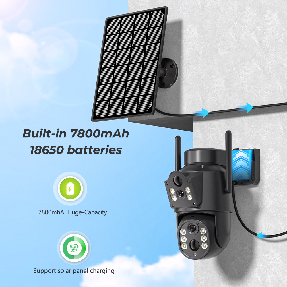 8MP 4K HD Solar WiFi Camera Ou - Home Security Outdoor Camera System ulasan dan harga