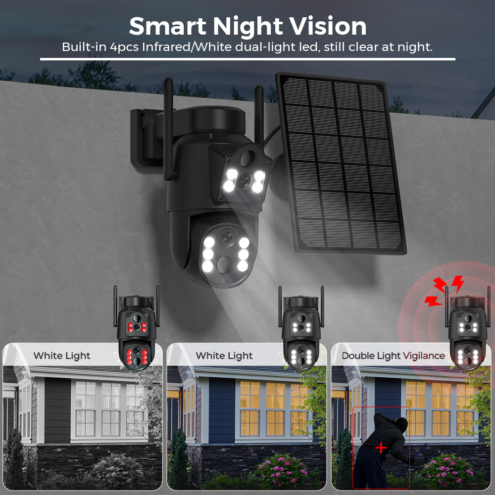 8MP 4K HD Solar WiFi Camera Ou - Home Security Outdoor Camera System ulasan dan harga