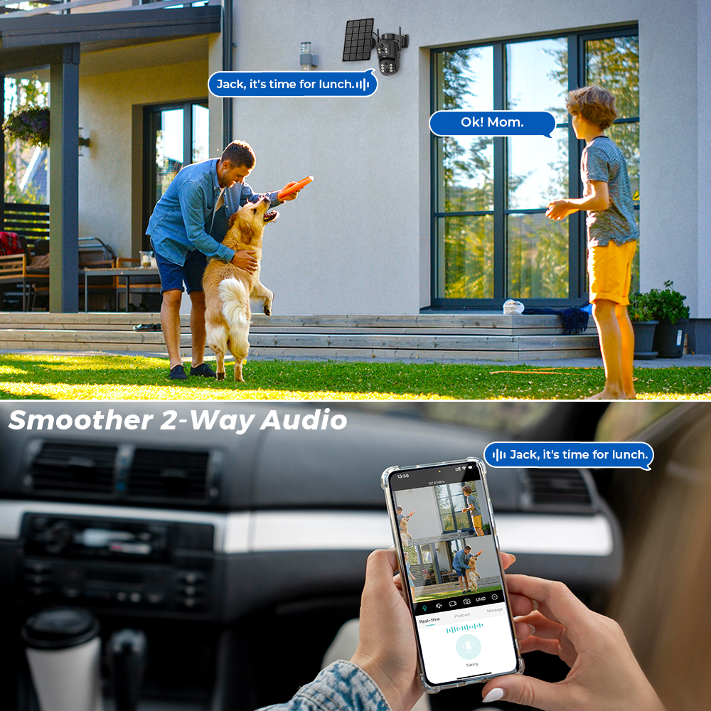 8MP 4K HD Solar WiFi Camera Ou - Home Security Outdoor Camera System ulasan dan harga