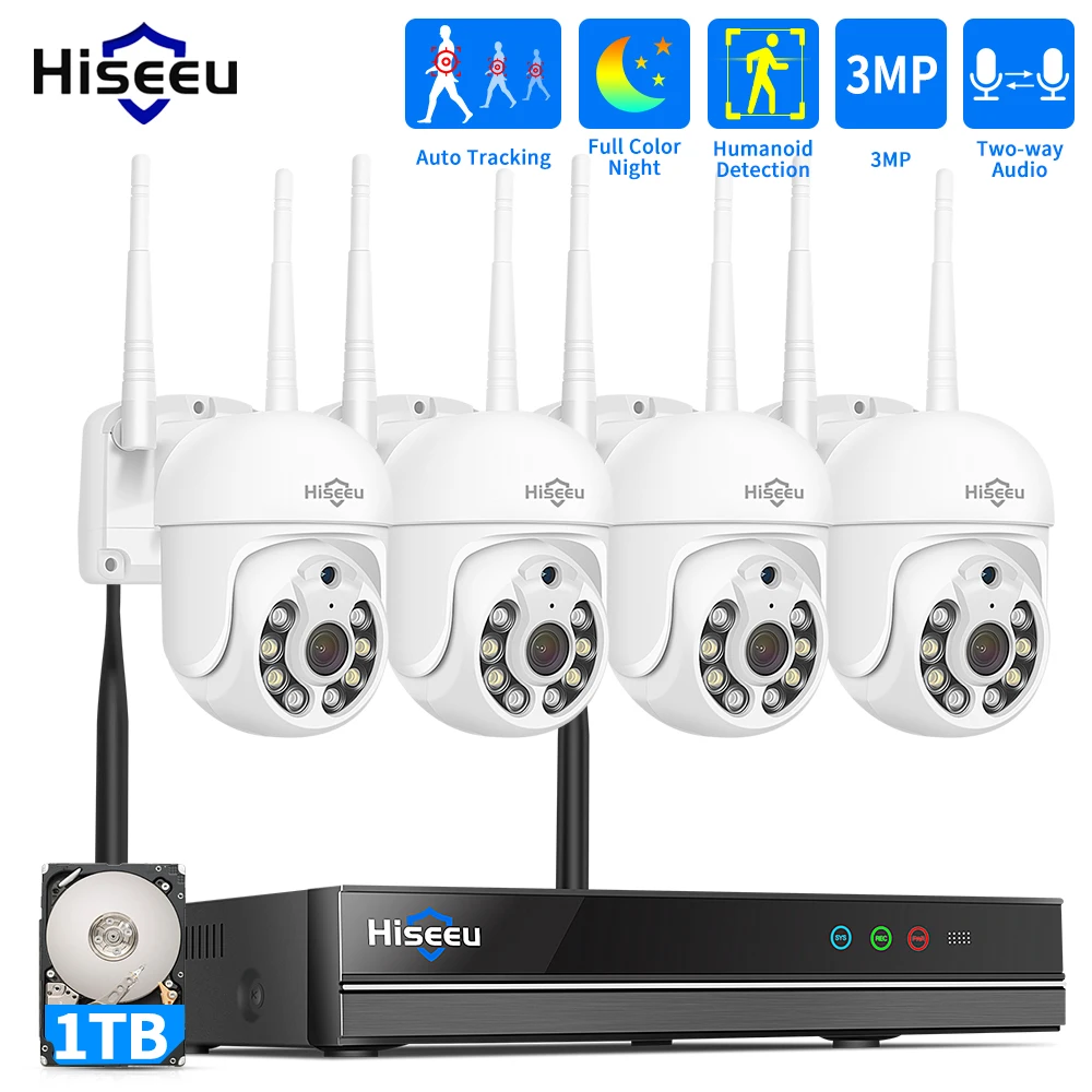 Hiseeu 5MP WiFi CCTV Camera Se - Home Security Camera System ulasan dan harga