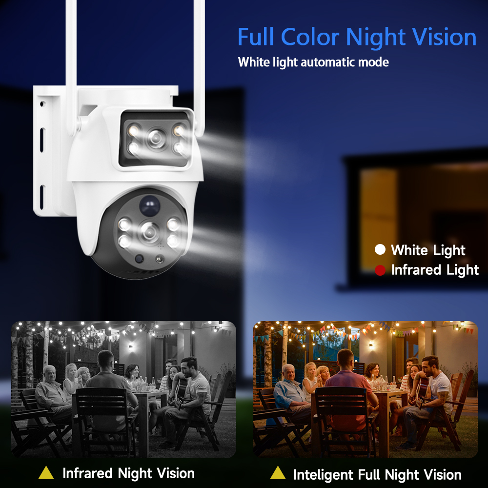 WiFi Solar Camera Dual Lenses  - Home Security Outdoor Camera System ulasan dan harga
