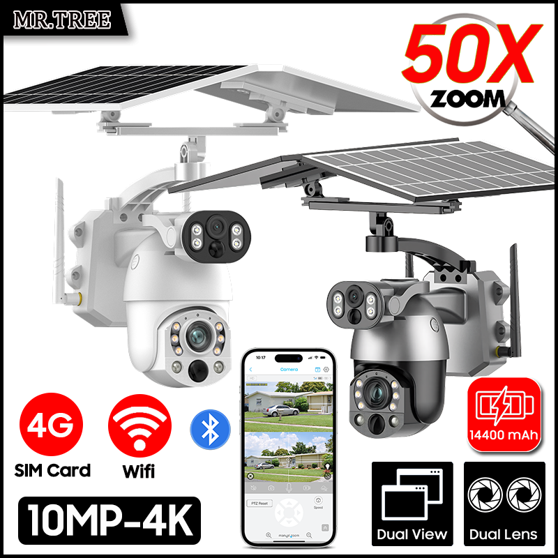 4K 50X Optical Zoom Dual Lens  - Home Security Outdoor Camera System ulasan dan harga