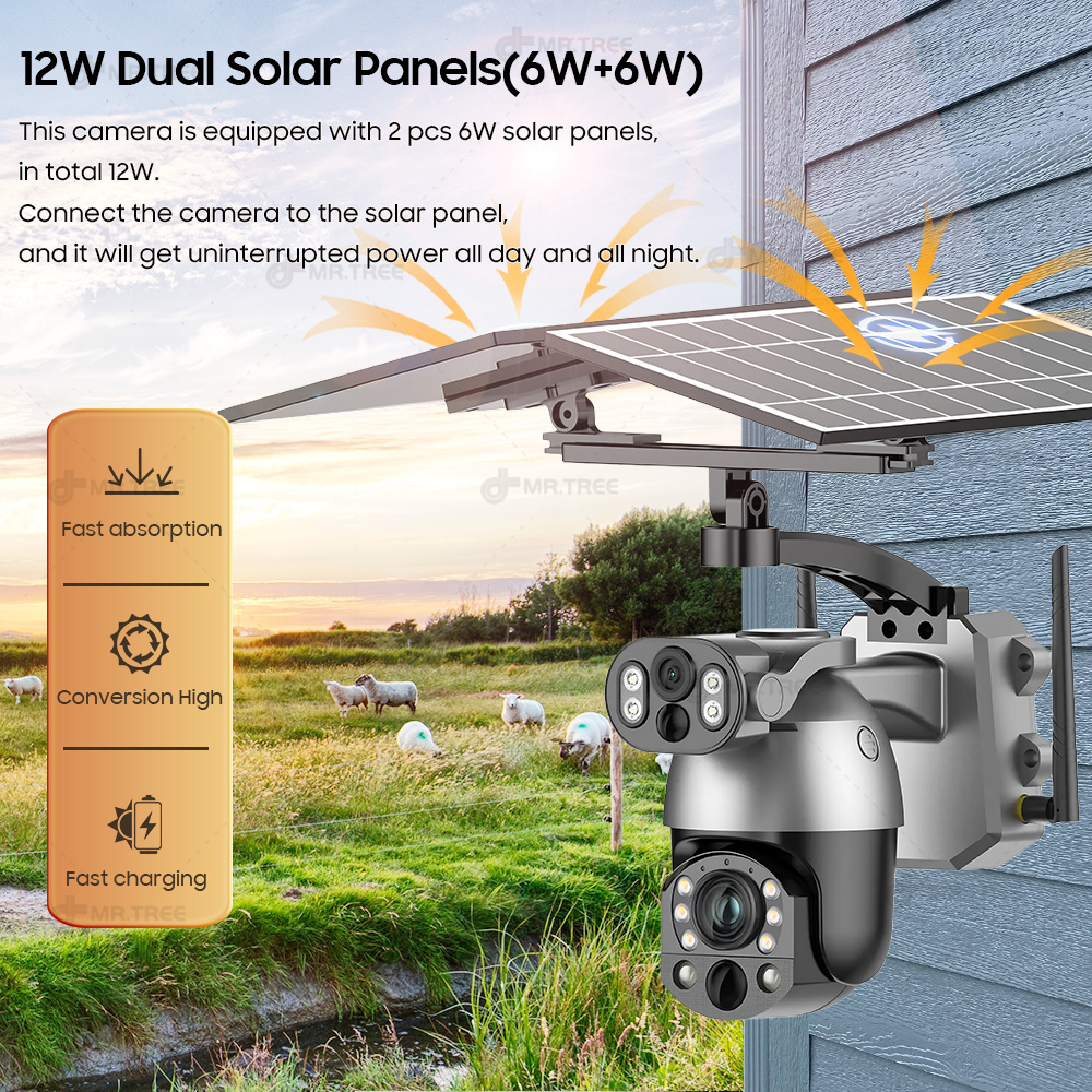 4K 50X Optical Zoom Dual Lens  - Home Security Outdoor Camera System ulasan dan harga