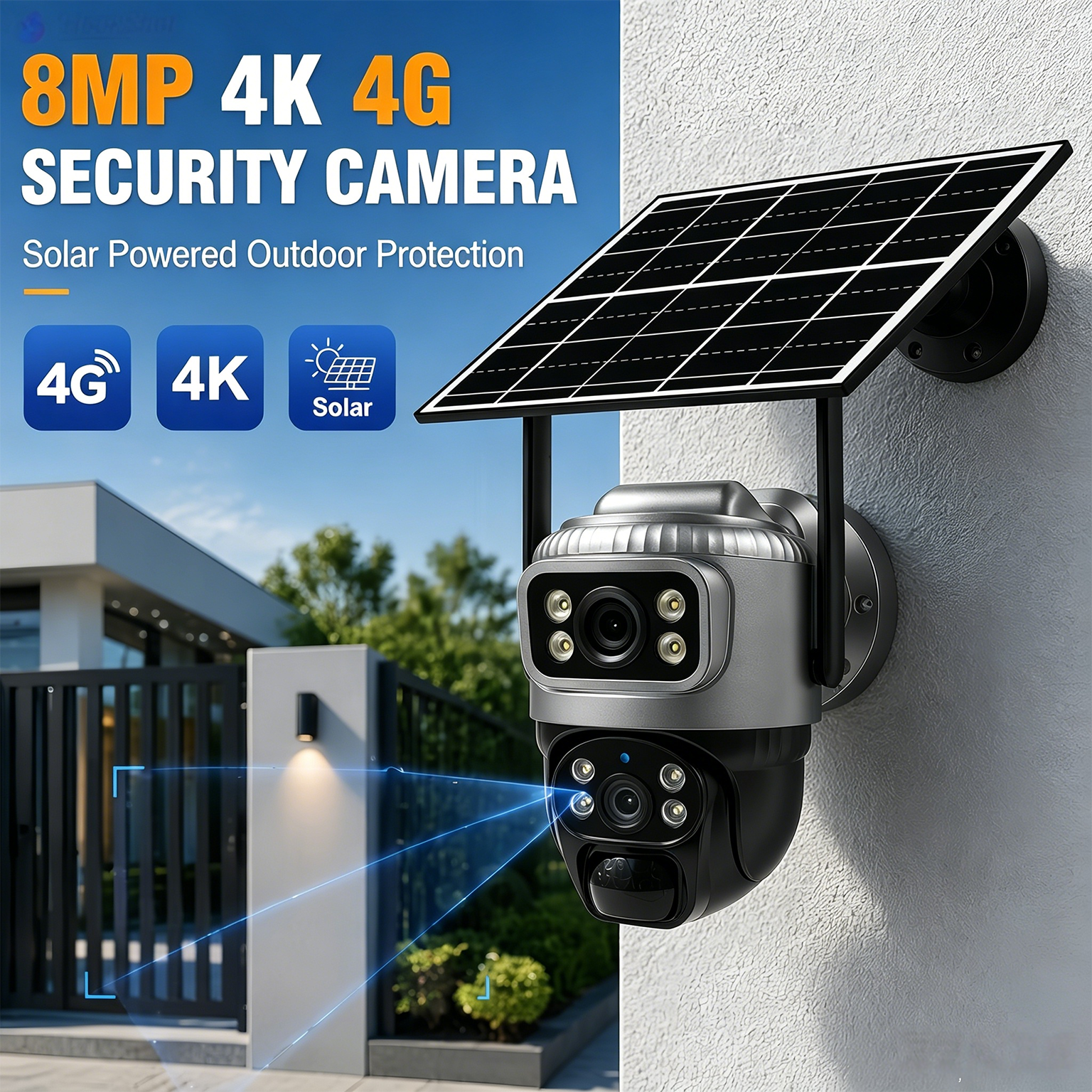 8MP 4K 4G Solar PTZ Security C - Home Security Outdoor Camera System ulasan dan harga