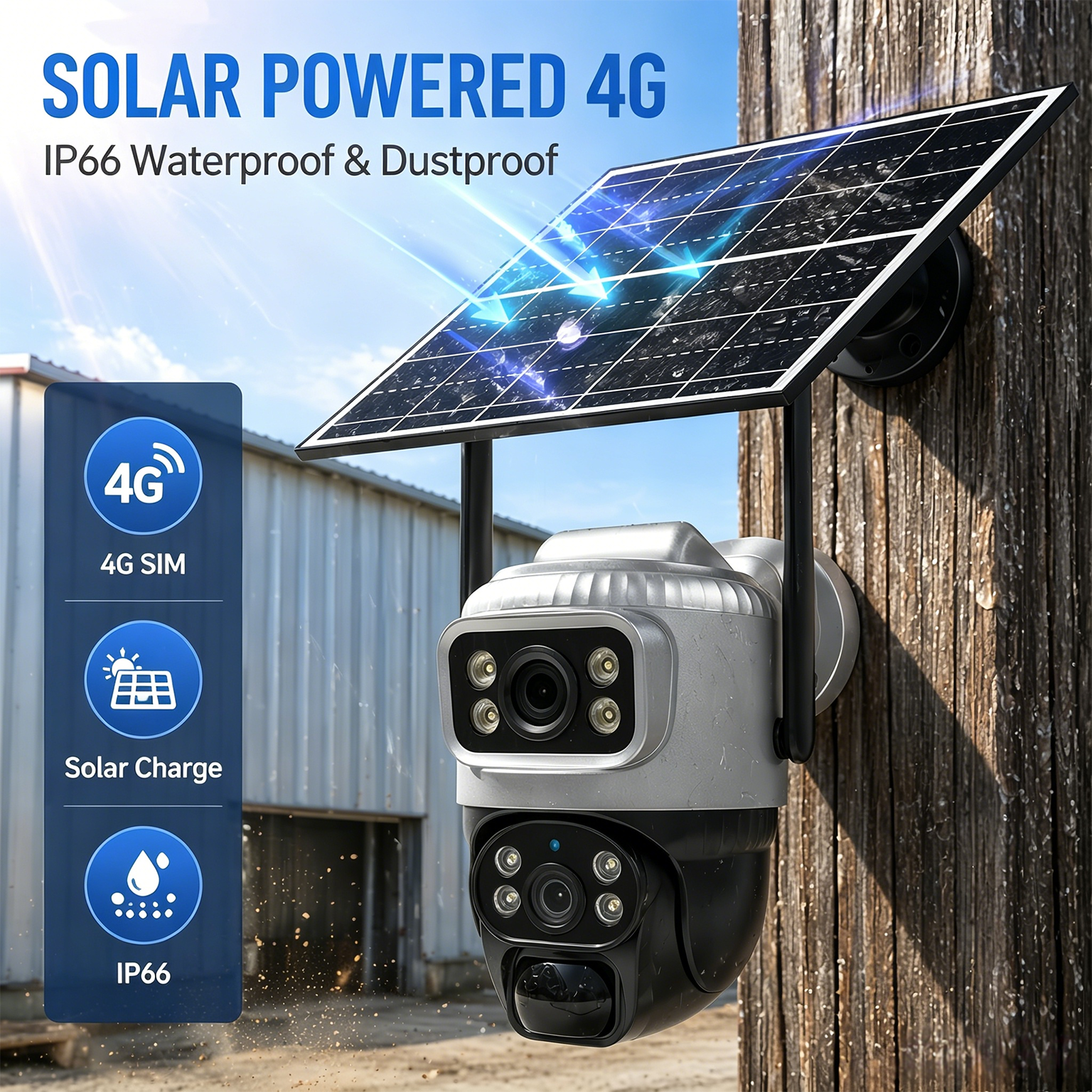 8MP 4K 4G Solar PTZ Security C - Home Security Outdoor Camera System ulasan dan harga