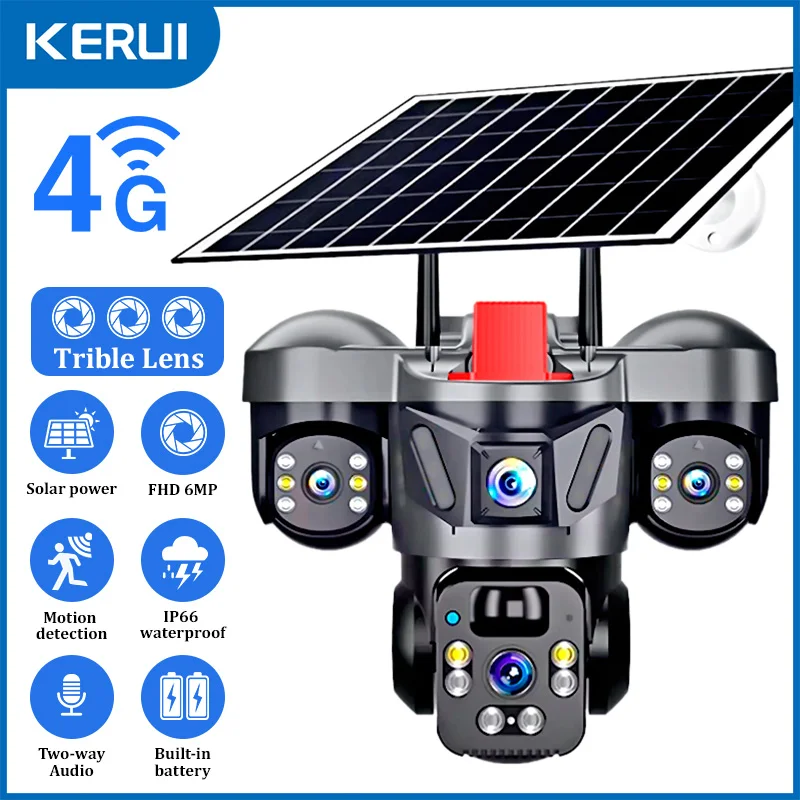 KERUI Outdoor PTZ 6MP 4G SIM W - Home Security Recorder ulasan dan harga