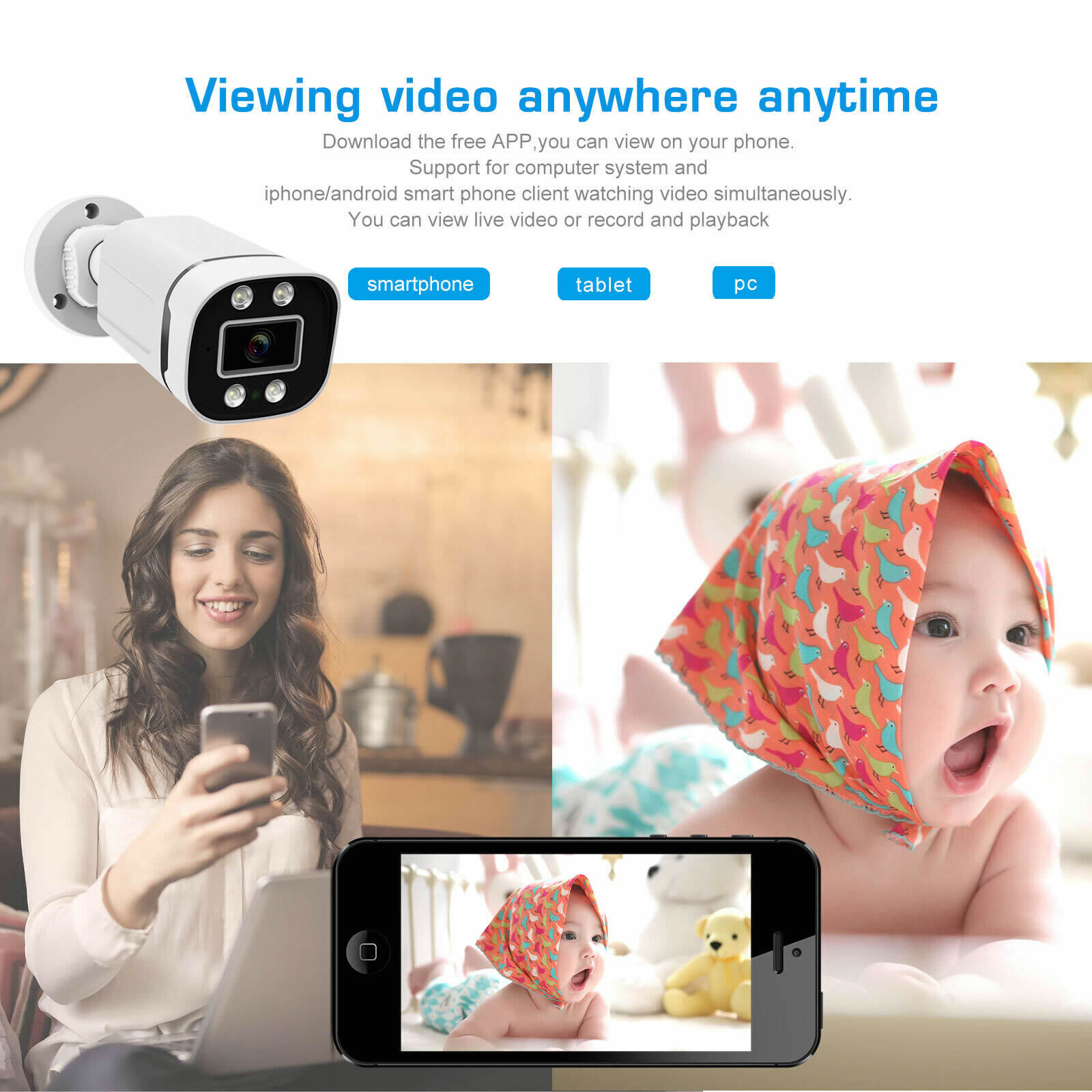4CH 8CH AHD 2MP 5MP AHD Outdoo - Home Security Camera System ulasan dan harga