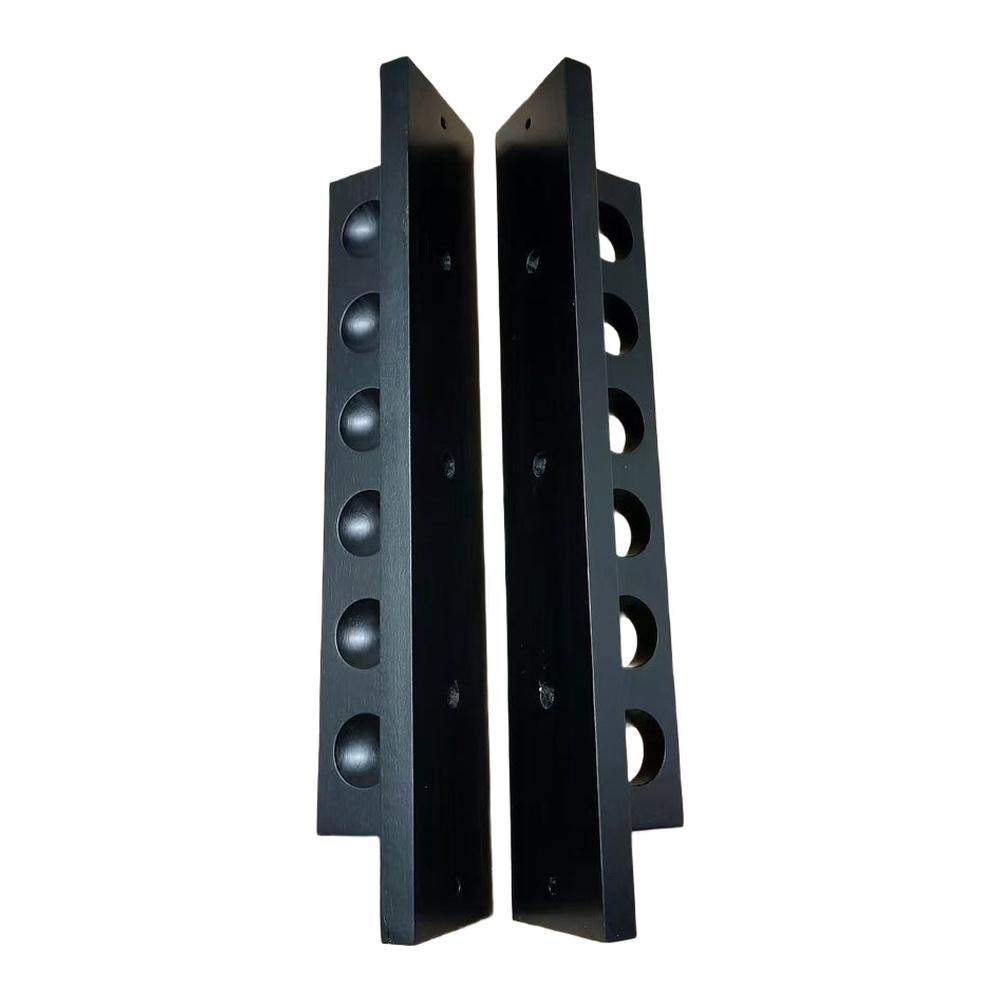 Six-Hole Wooden Pool Cue Rack  - Home Security Game ulasan dan harga