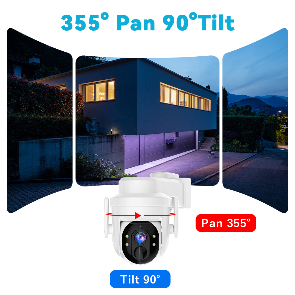 2K Solar Security Camera Pan/T - Home Security Outdoor Camera System ulasan dan harga