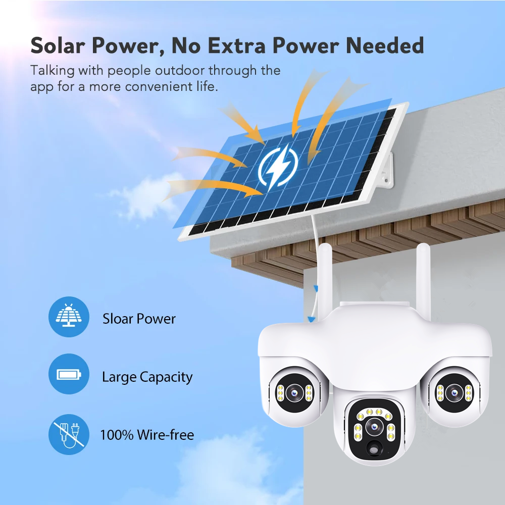 V380 Pro 15MP Triple Lens PTZ  - Home Security Outdoor Camera System ulasan dan harga