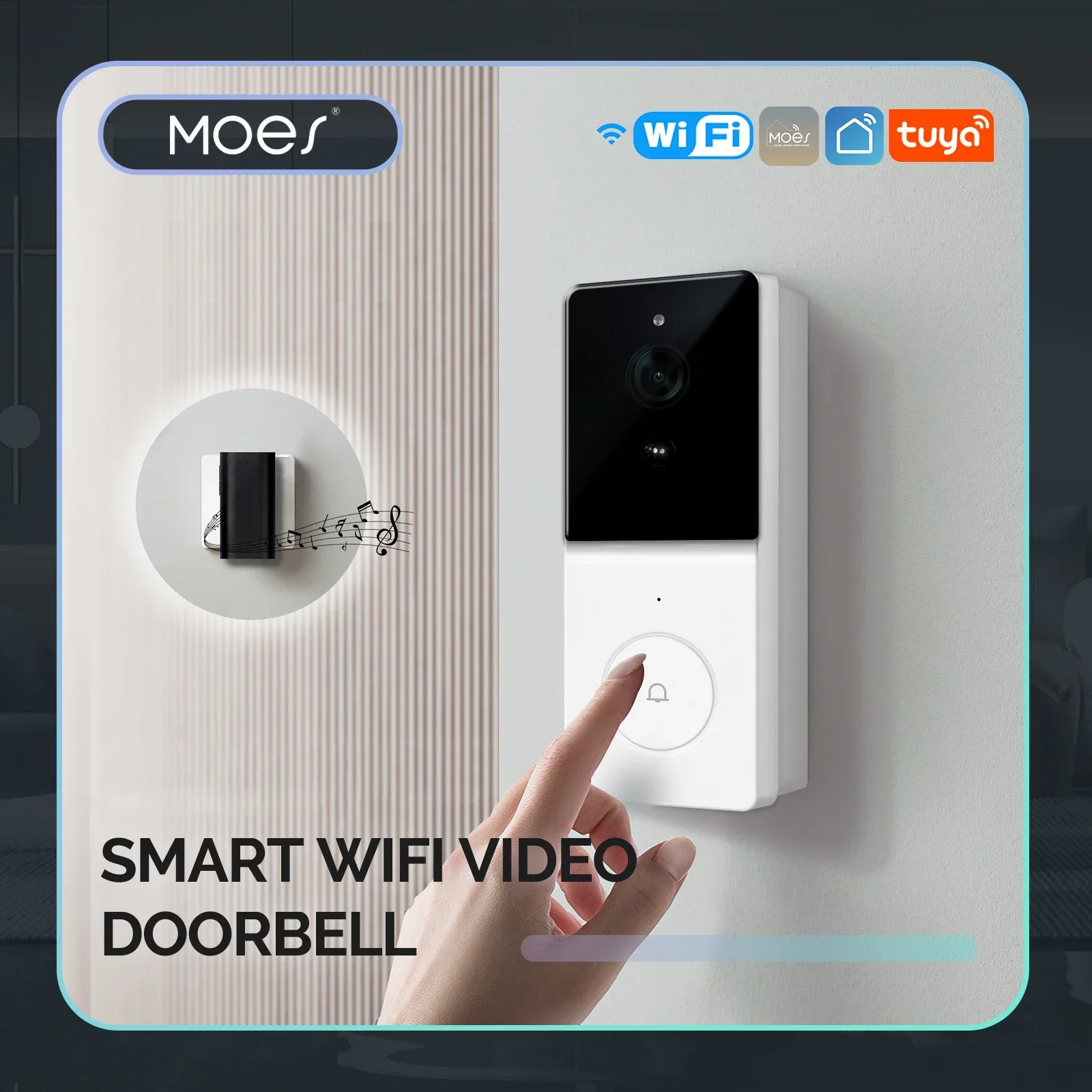 MOES Tuya Smart WiFi Video Doo - Home Security No Wifi Needed ulasan dan harga
